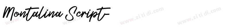 Montalina Script字体转换 Montalina Script字体转换